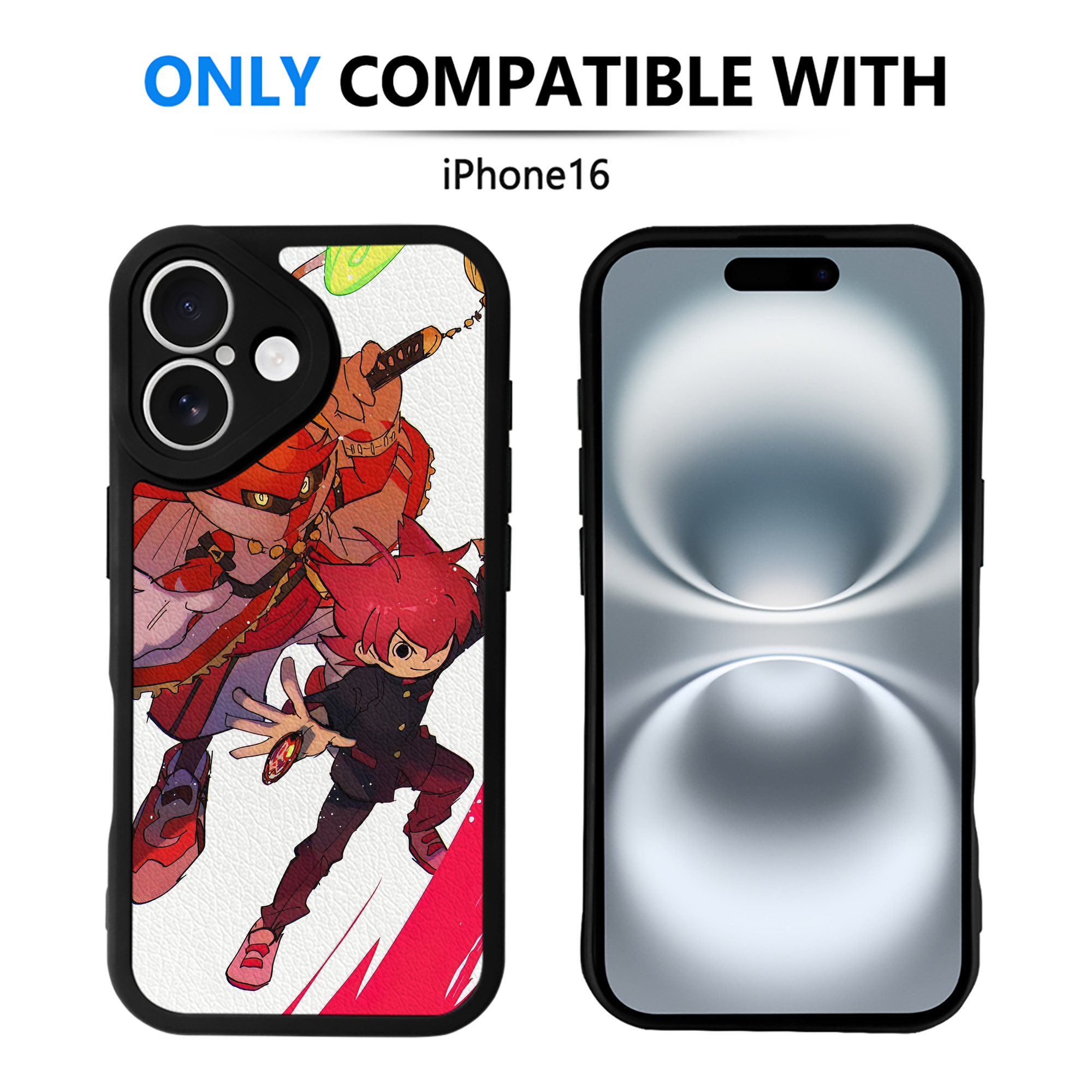 （画像用） 妖怪ウォッチ Yo-kai Watch 【iPhone 16シリーズ対応】シリコンスマホケース（レザー調） 材質：シリコン
